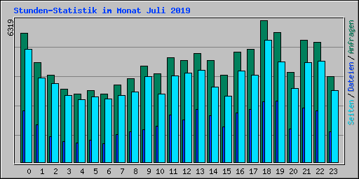 Stunden-Statistik im Monat Juli 2019