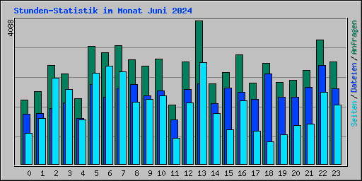 Stunden-Statistik im Monat Juni 2024