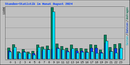 Stunden-Statistik im Monat August 2024