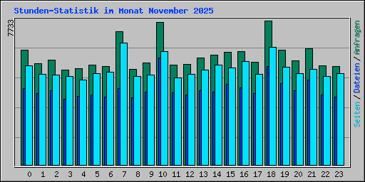 Stunden-Statistik im Monat November 2025