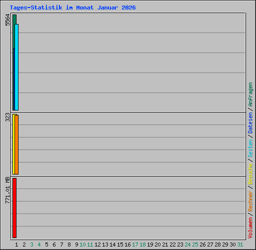 Tages-Statistik im Monat Januar 2026