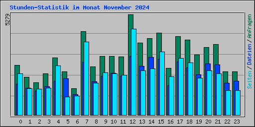 Stunden-Statistik im Monat November 2024